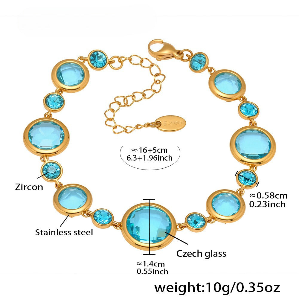 Planderful Czech Glass Bracelet Luxury Jewelry For Her