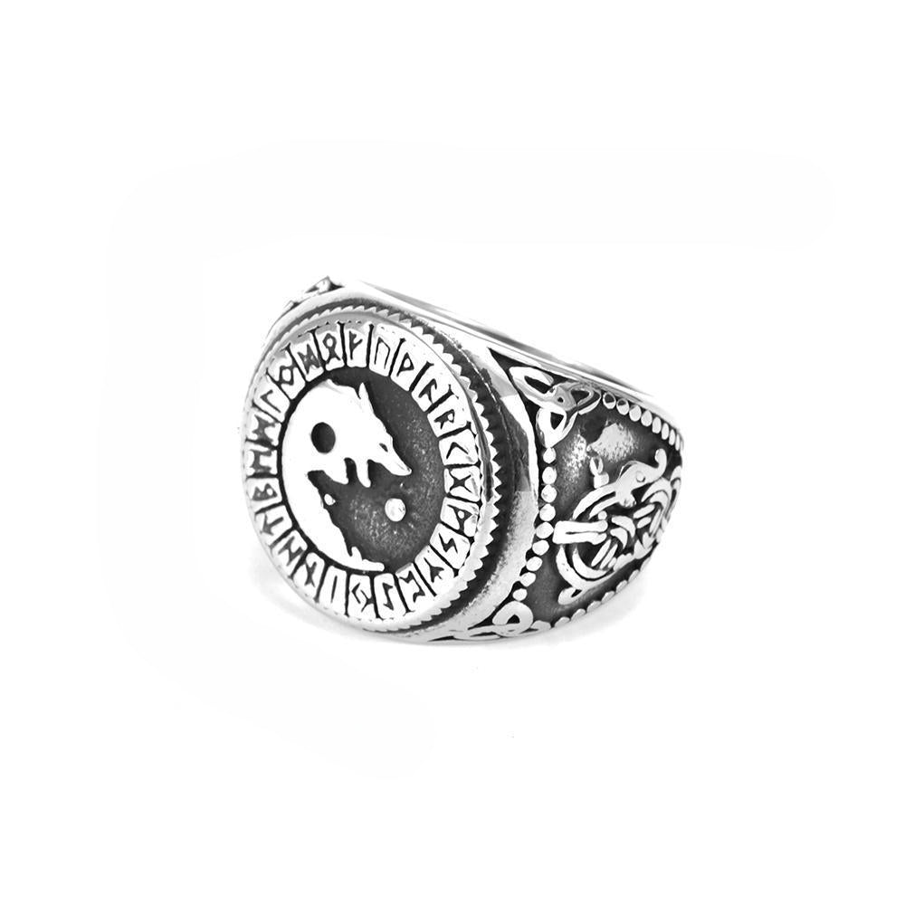Foreign Trade New Viking Odin Celtic Rune Titanium Steel Ring