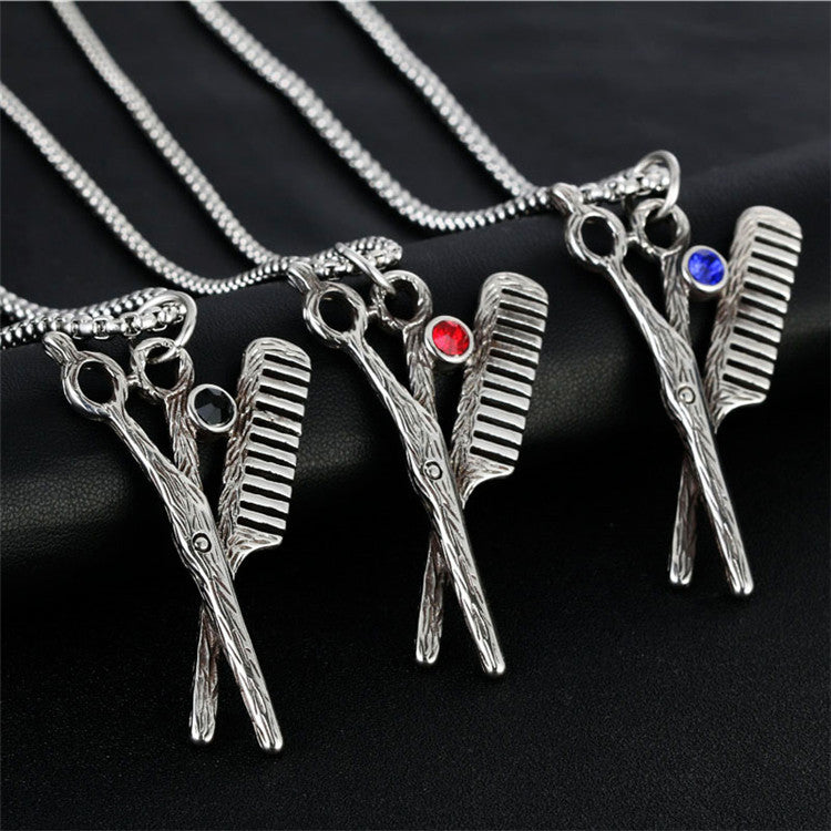 Personalized Titanium Steel Punk Pendant Necklace for Men - Retro Trendy Design by Planderful