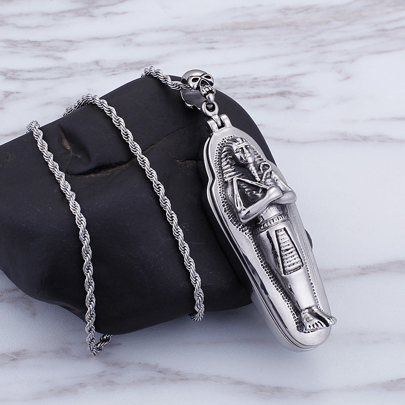 Exaggerated Pharaoh Mummy Pendant for Stylish Men