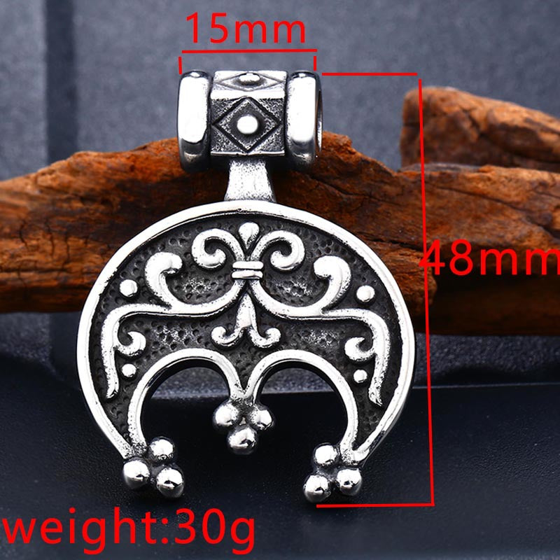 Viking-Inspired Stainless Steel Pendant for Men - Scandinavian Foreign Trade Jewelry