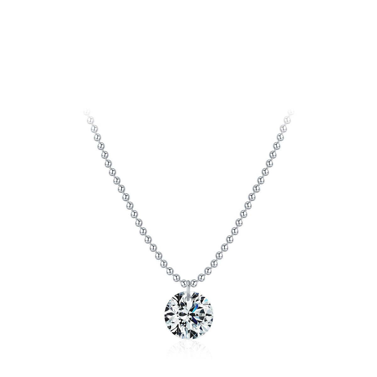 925 Sterling Silver VVS1 Moissanite Pendant Necklace