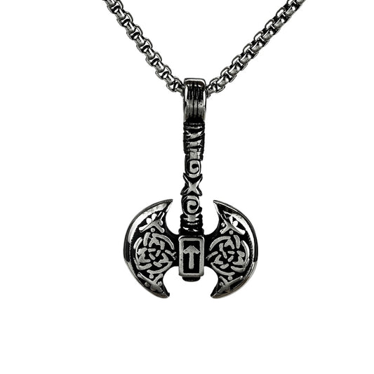 Planderful Viking Axe Necklace Amulet For Men Retro Durable Titanium Steel Pendant Norse Legacy
