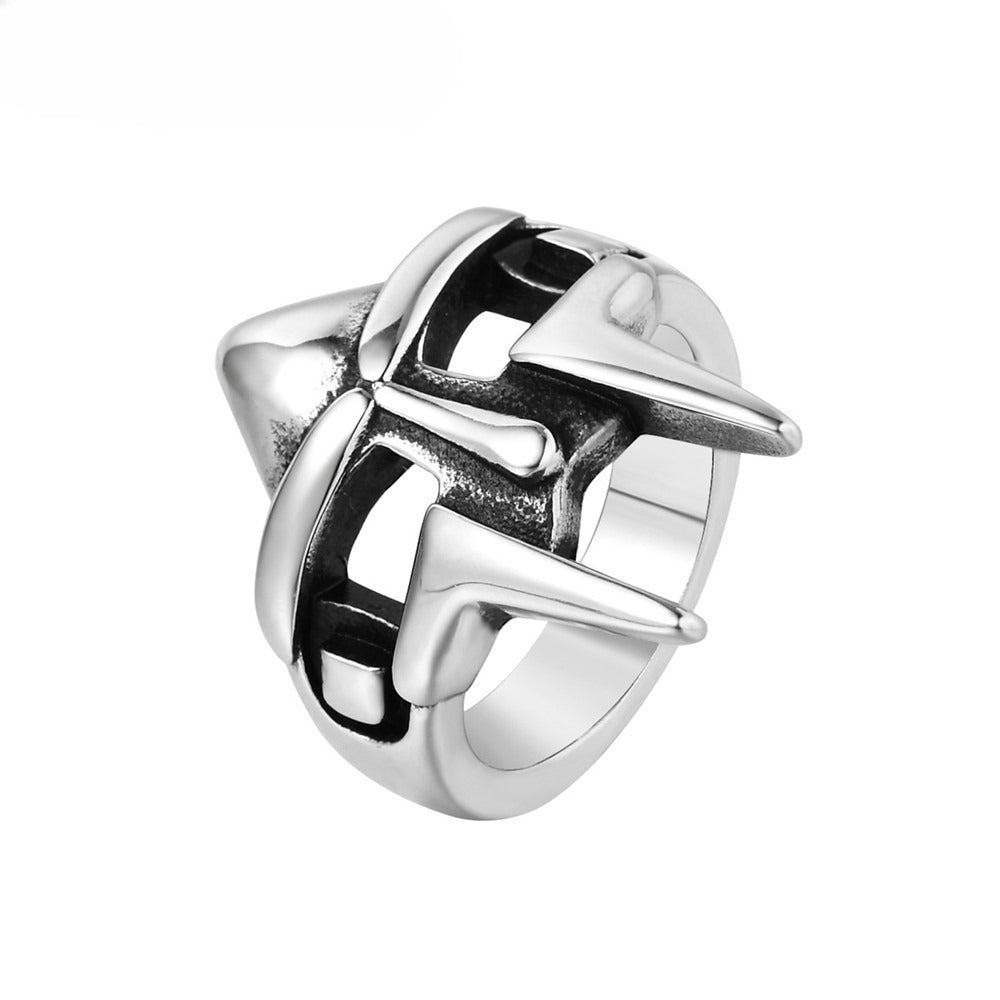 Titanium Steel Alien Helmet Ring