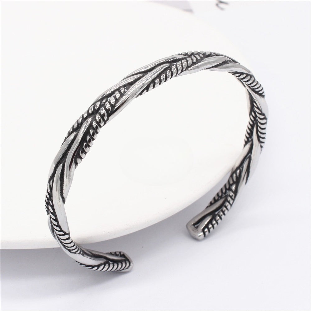 Titanium Steel Bracelet Unisex Durable Retro European American Style For Men And Women Planderful Everyday Genie