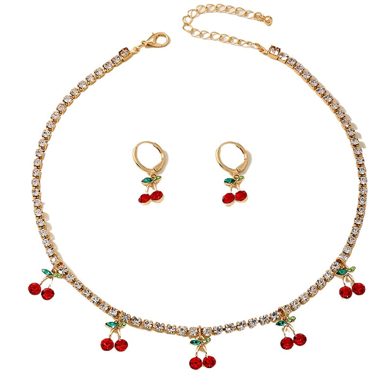 Planderful Vienna Verve Cherry Jewelry Set for Fashion Lovers