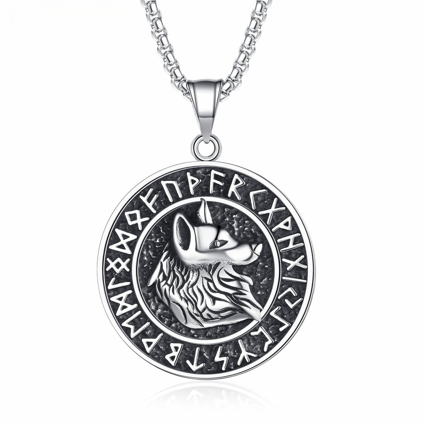 Steel Necklace - Luxury Wolf Head Pendant