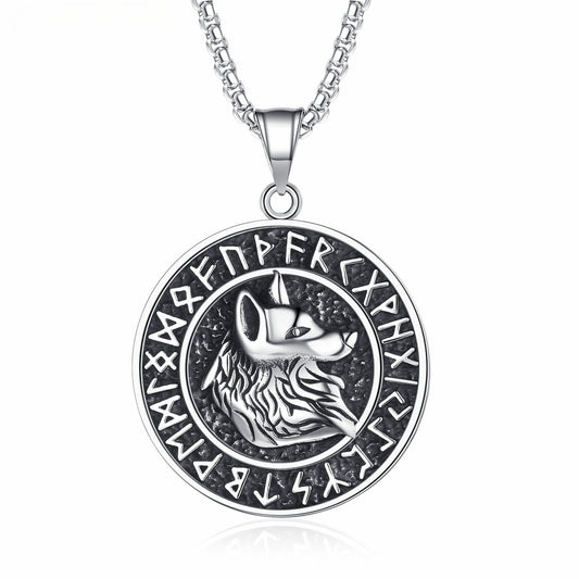 Steel Necklace - Luxury Wolf Head Pendant