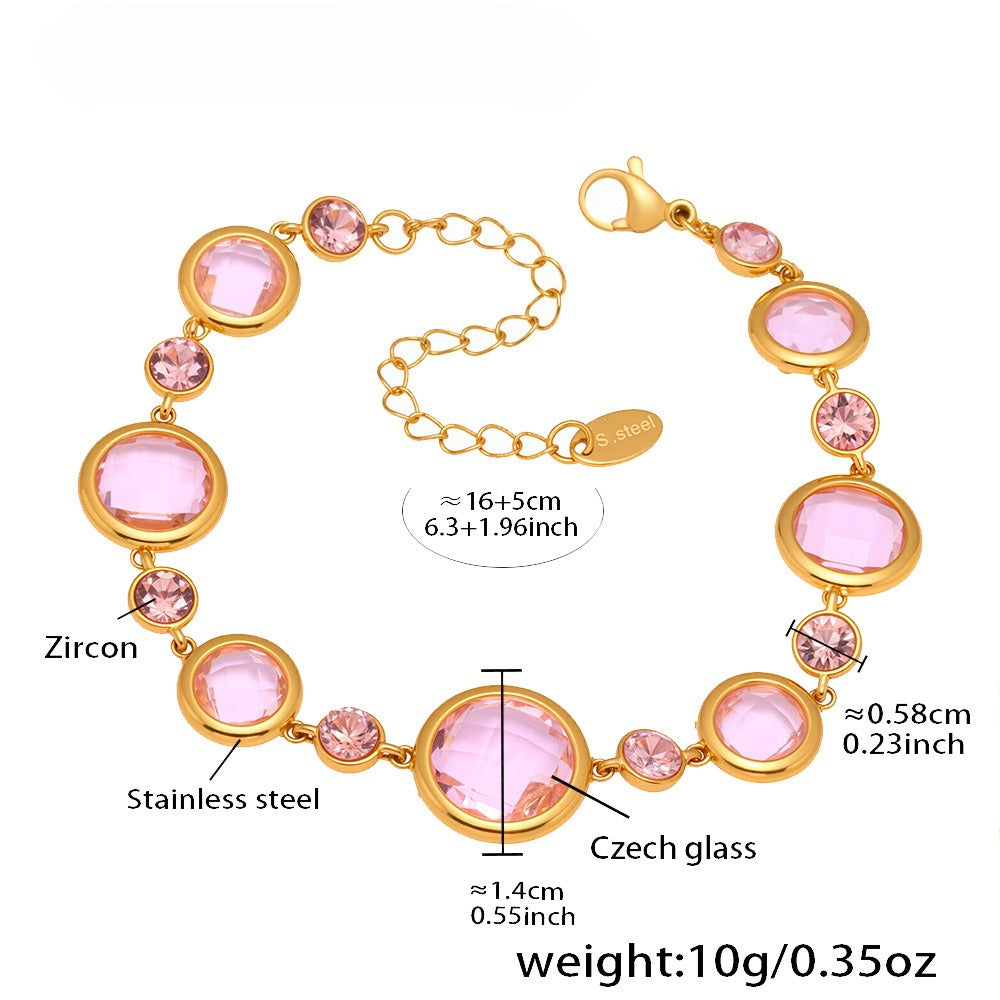 Planderful Czech Glass Bracelet Luxury Jewelry For Her