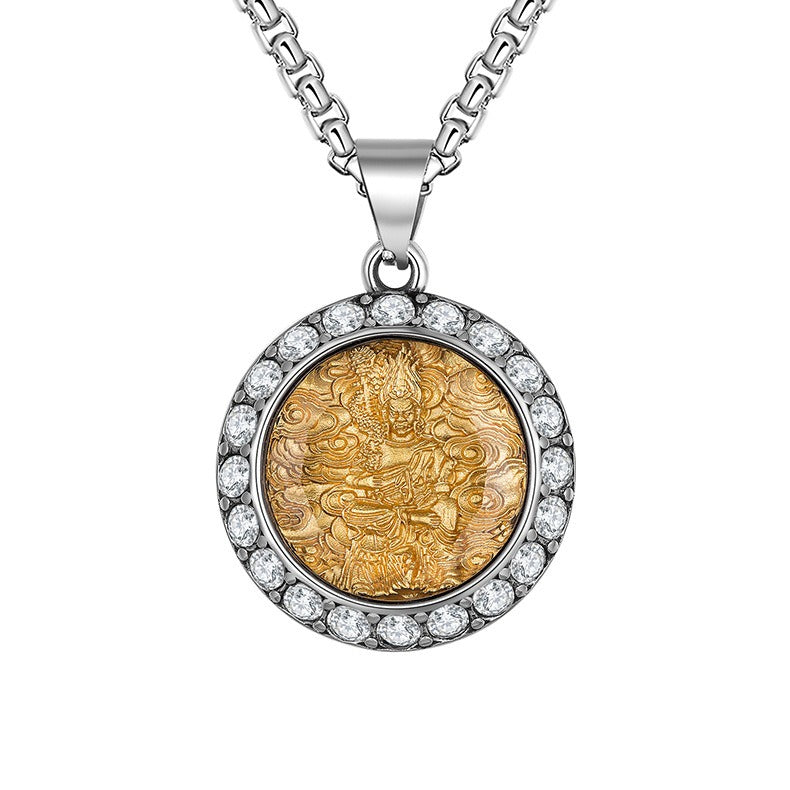 Zircon Necklace - Statement Buddha Zodiac Pendant For Patron Saints And Zodiac Charm By Planderful