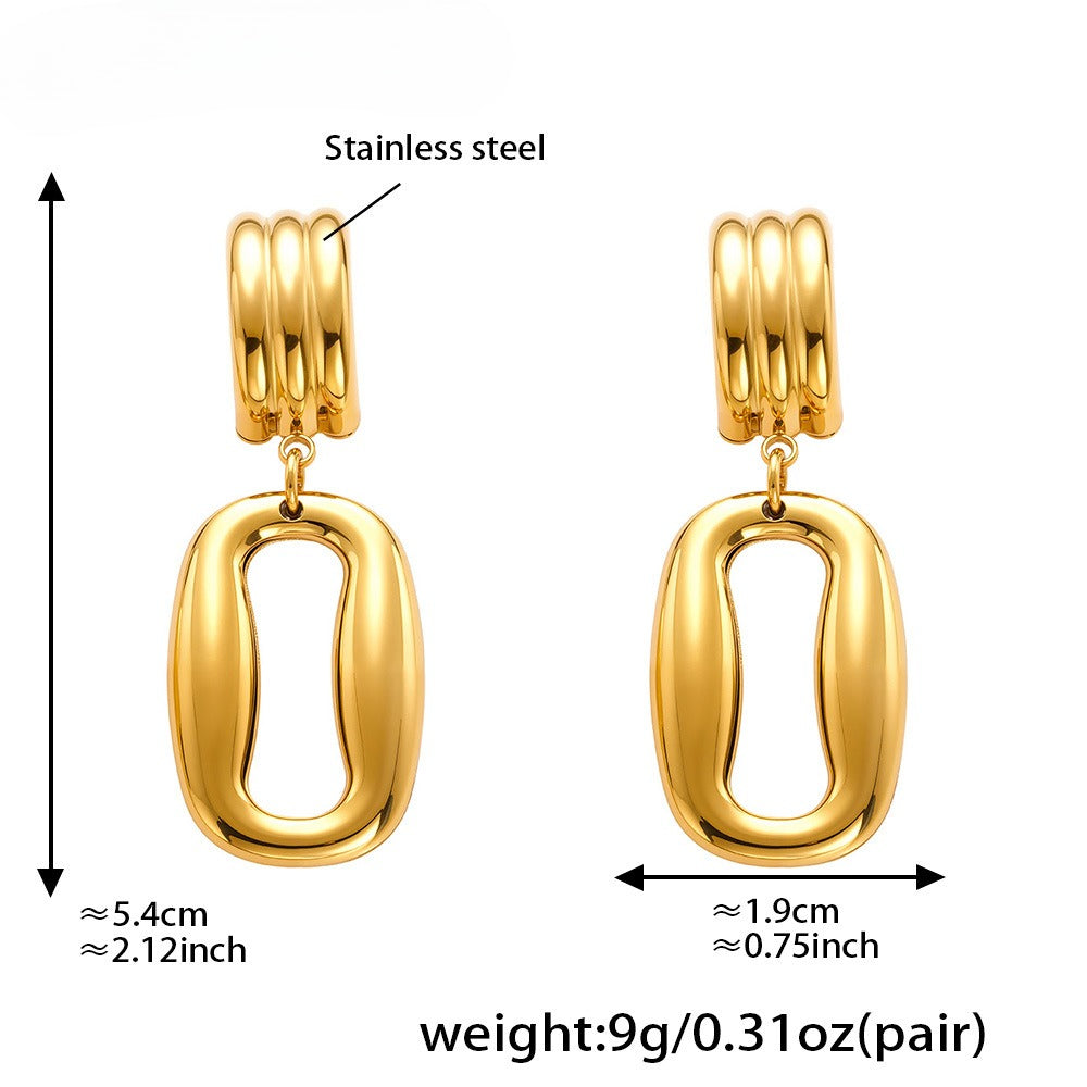 Planderful Eco Friendly Two Color Geometric Earrings Ladies