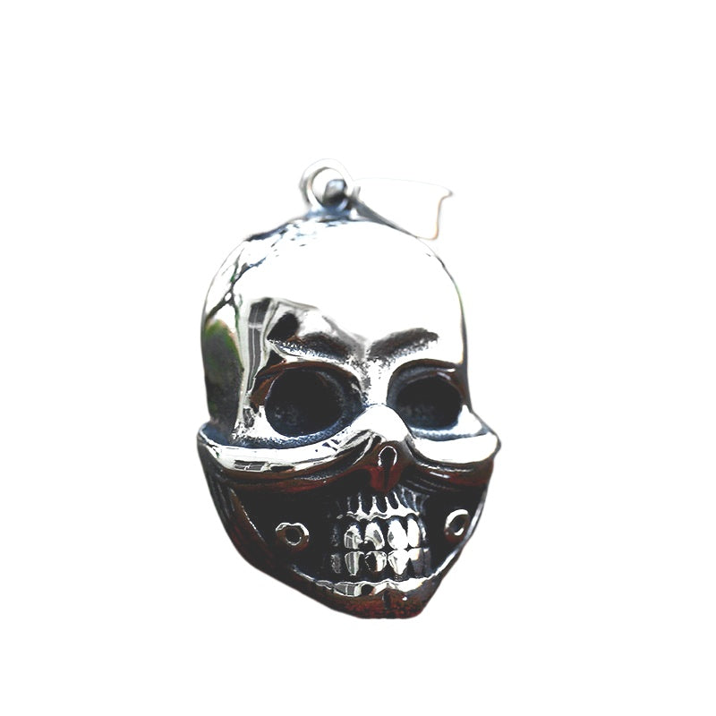 Punk-Inspired Clown Skull Pendant in Titanium Steel for Men - Wholesale Stainless Steel Accessories
