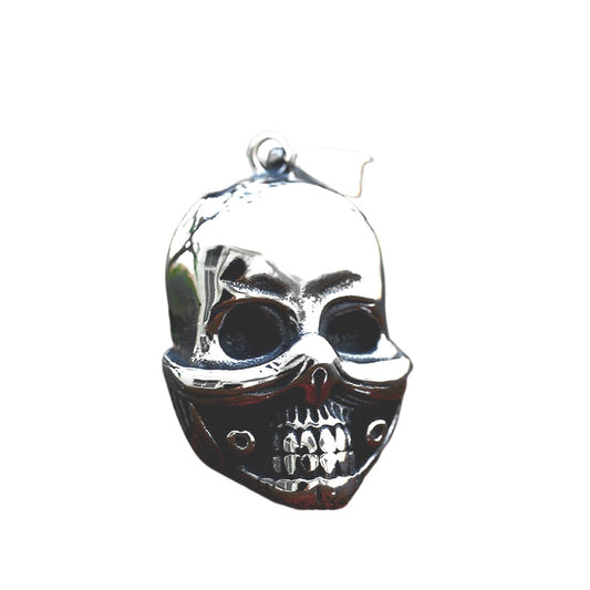 Punk-Inspired Clown Skull Pendant in Titanium Steel for Men - Wholesale Stainless Steel Accessories