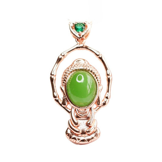 Hetian Jasper Baby Buddha Pendant — No Chain
