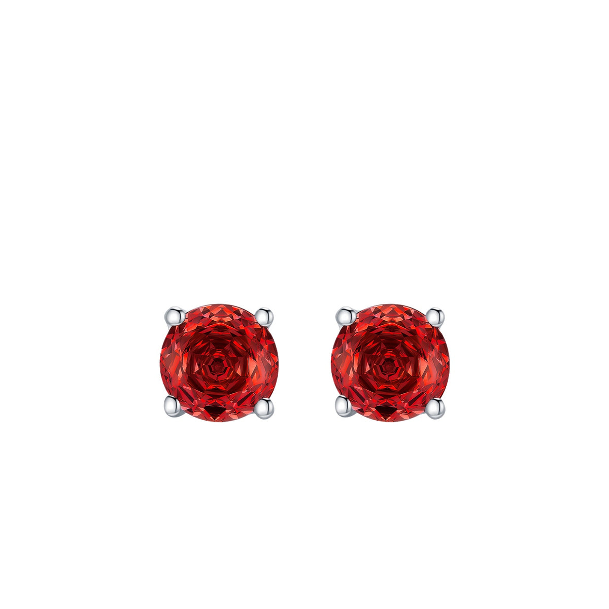 925 Sterling Silver Multicolor Rose-Cut Zircon Cartilage Stud