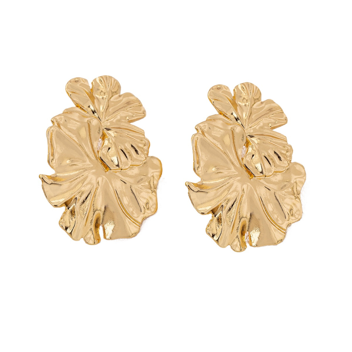 Planderful Vienna Verve Earrings – Retro Metal Flower Design