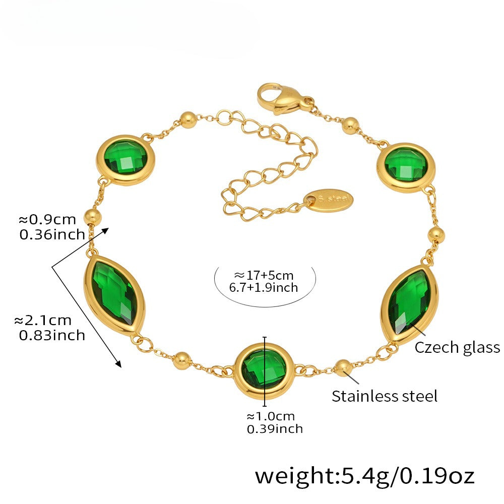 Planderful Dopamine Glass Ball Bracelet For Elegant Women