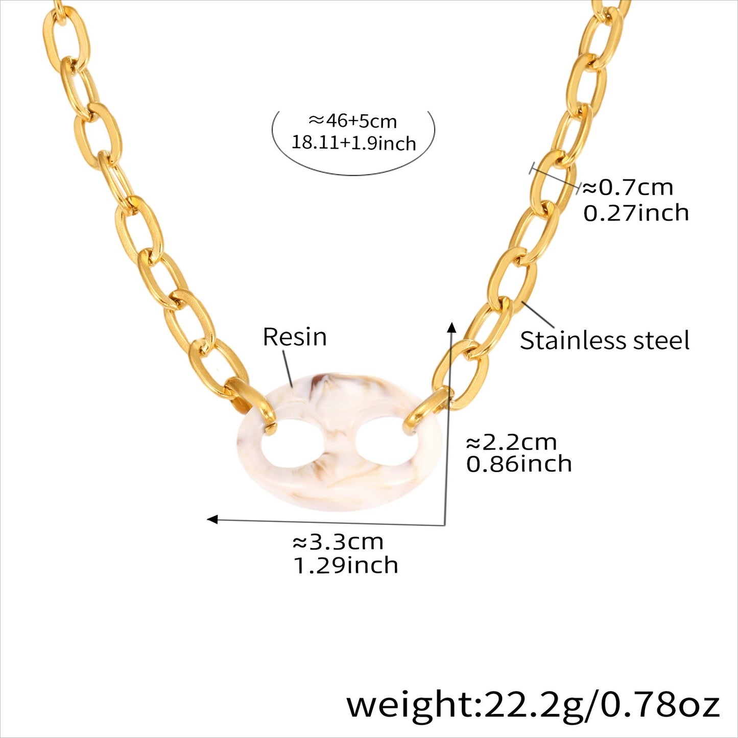 Planderful Pig Nose Necklace Stainless Steel Jewelry Women