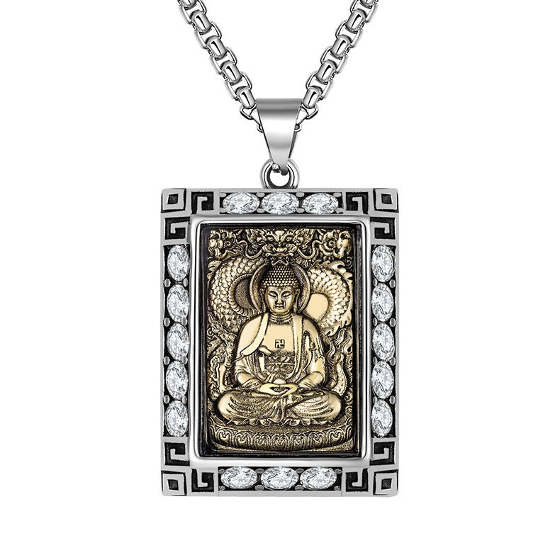 Zircon Necklace – Elegant Eight Patron Saints Pendant