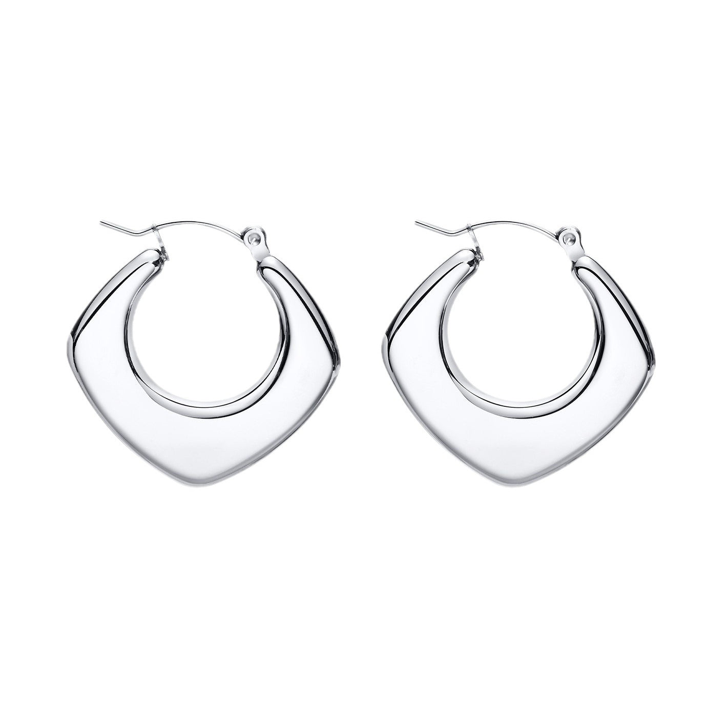 European And American Earrings Silver Simple Hollow Jewelry Wholesale