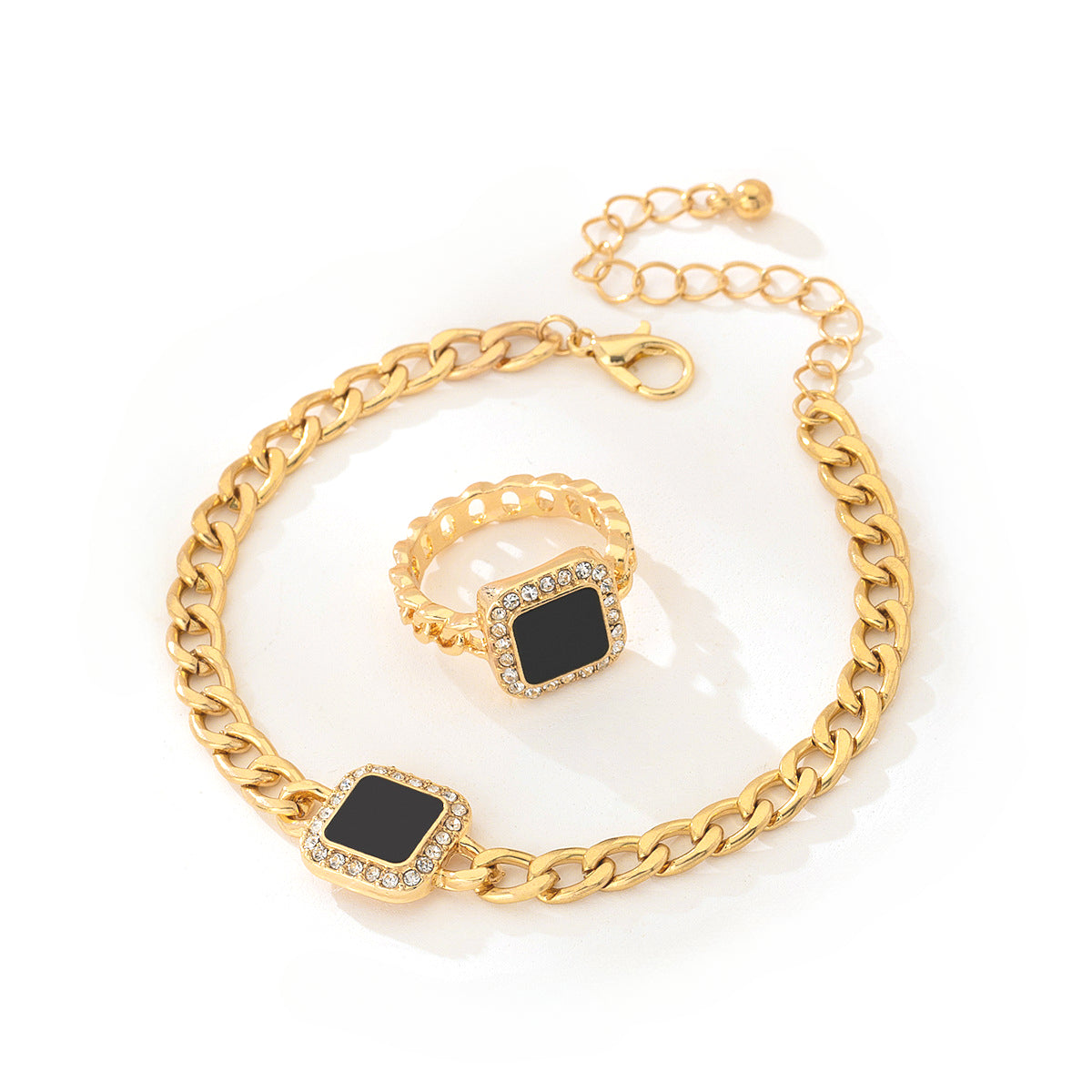 Elegant Metal Geometric Jewelry Set for Fashionable Women