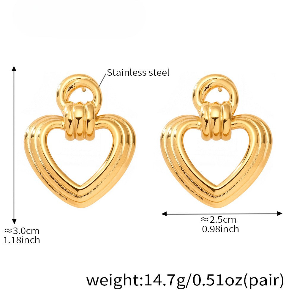 Planderful Stainless Steel Love Earrings For Women