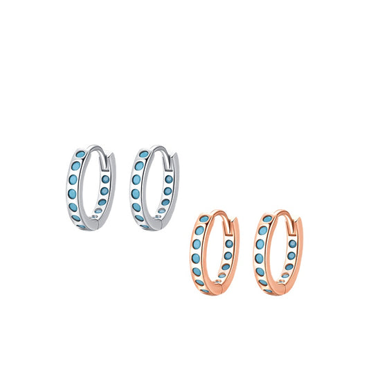 Luxurious S925 Sterling Silver Turquoise Earrings for Women - Trendy and Versatile Pieces from Planderful Collection