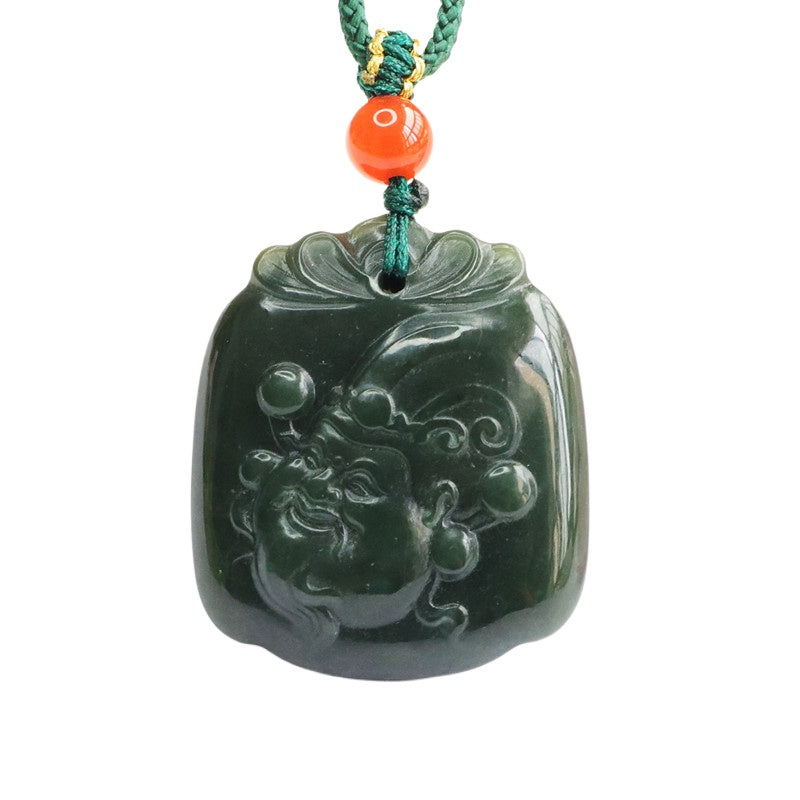 Taqing Hetian Jade Wealth God Pendant