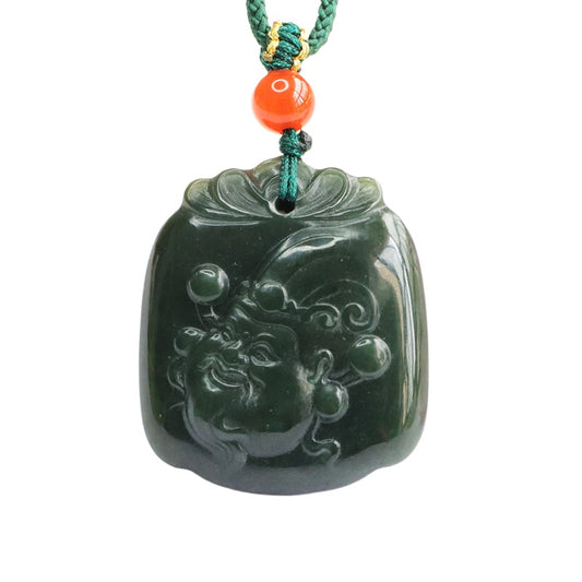 Taqing Hetian Jade Wealth God Pendant