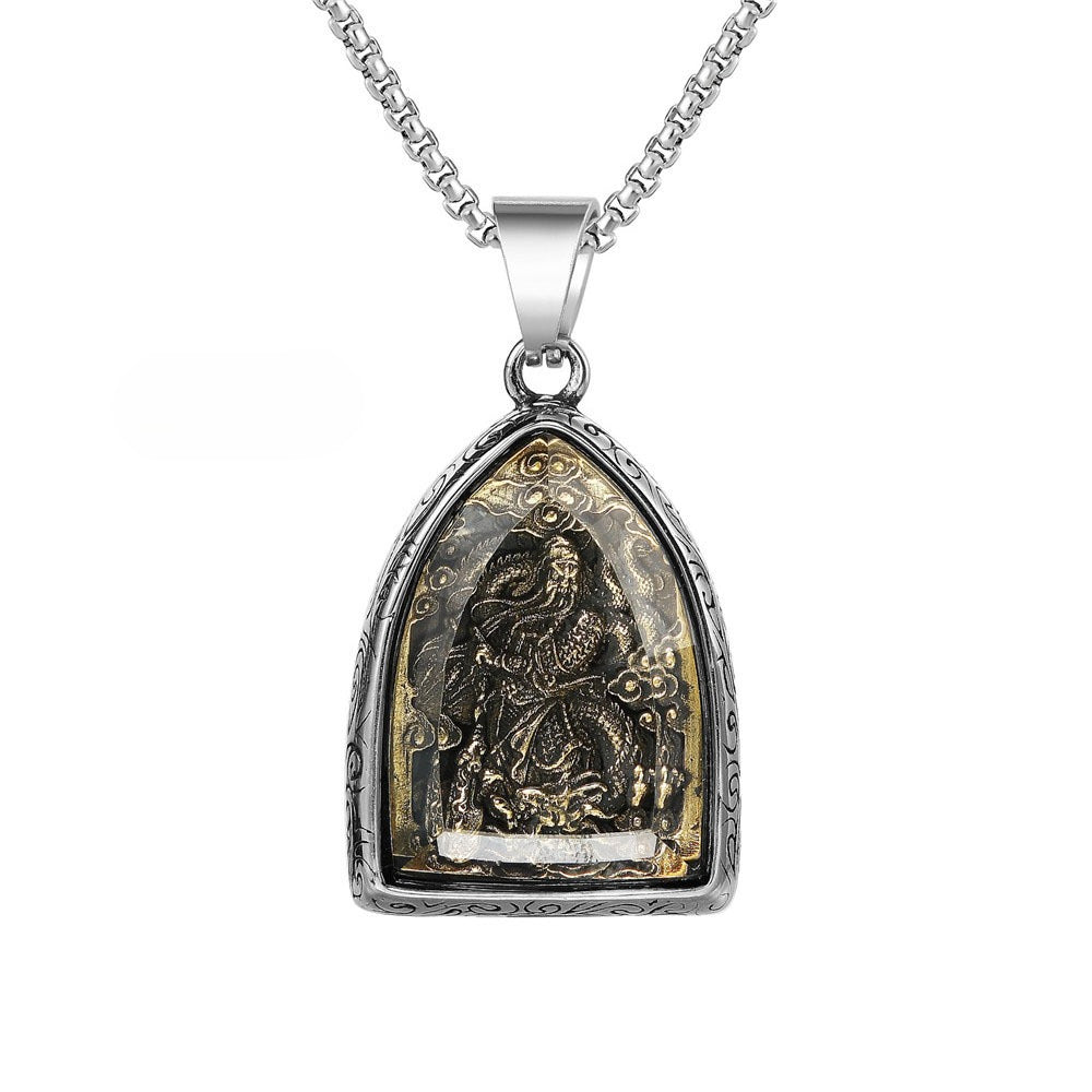 Planderful Buddhist Pendant Eight Patrons Of The Zodiac Guanyin Tathagata Unisex Protection Necklace
