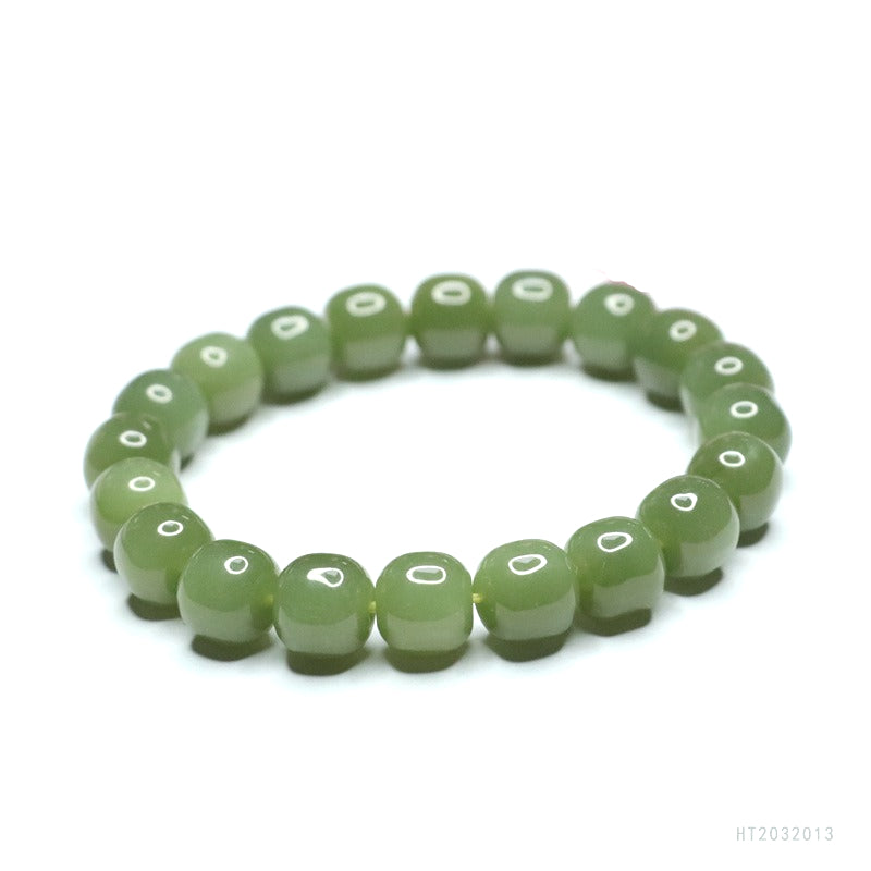Lake Green Hetian Jade Passepartout Bracelet