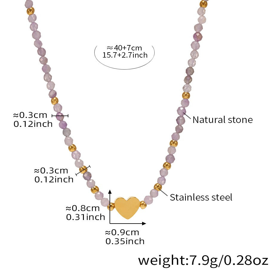 Planderful French Natural Gold Bead Clavicle Necklace Women