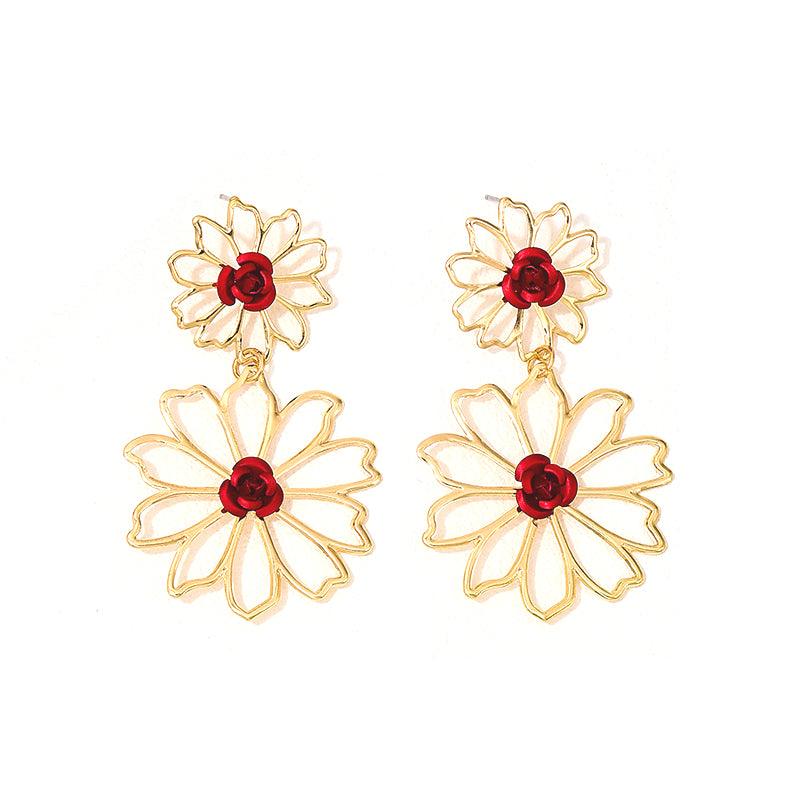 Planderful Vienna Verve Earrings – Elegant Metal Hollow Design