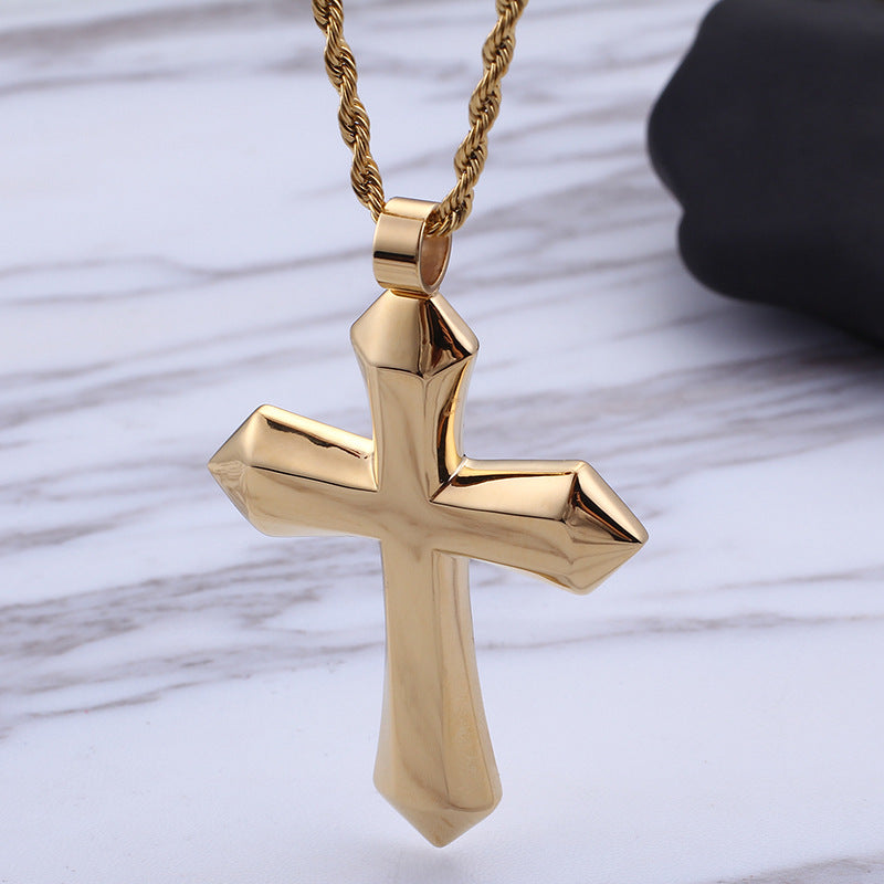 Personalized Titanium Steel Cross Pendants for Men and Women - Stainless Steel Jewelry Collection