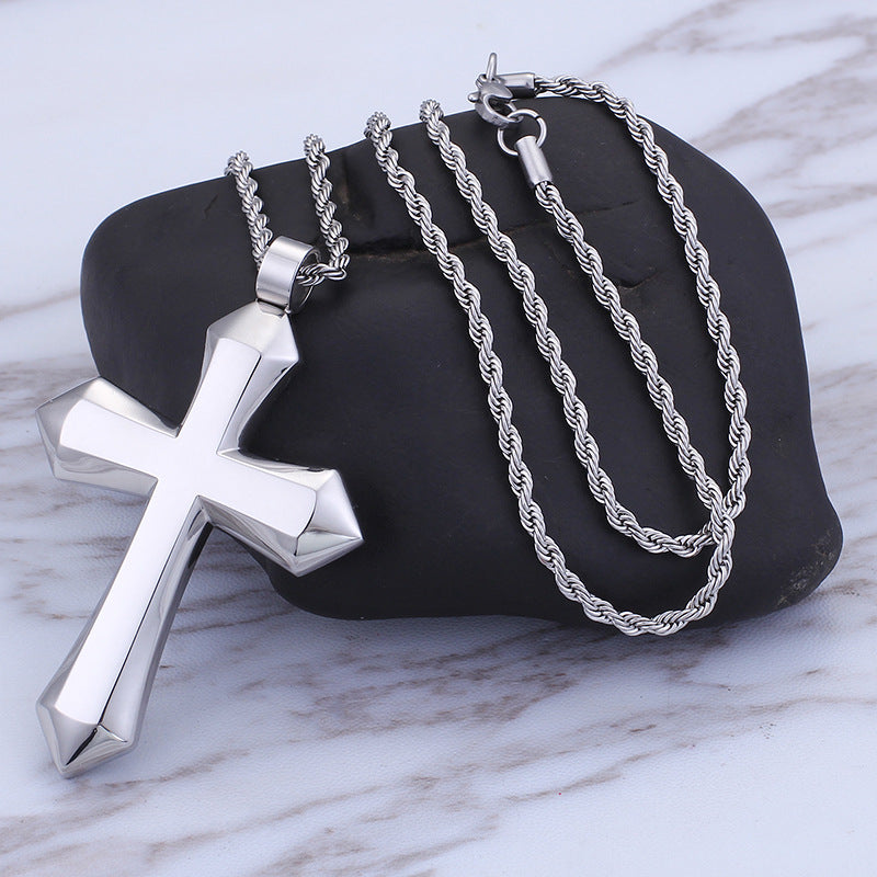 Personalized Titanium Steel Cross Pendants for Men and Women - Stainless Steel Jewelry Collection