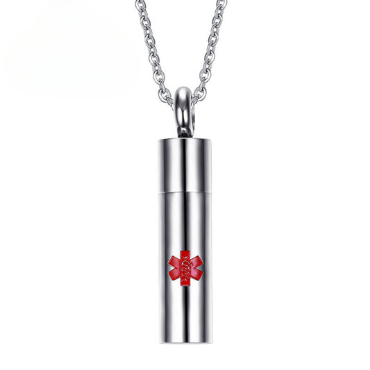 Korean Version Of Fashion Perfume Bottle Pendant 30MM Stainless Steel Medical Logo Pendant For Men