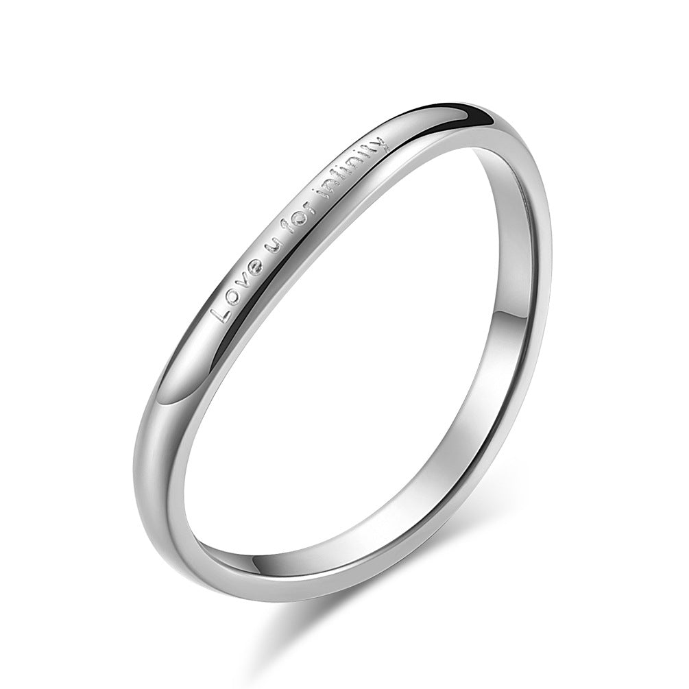 Rose Gold Ring – Curved Women's – Style Stainless Steel