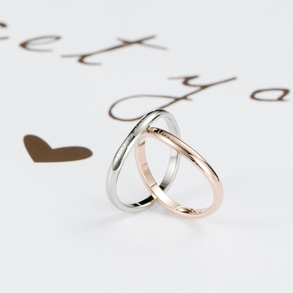 Rose Gold Ring – Curved Women's – Style Stainless Steel