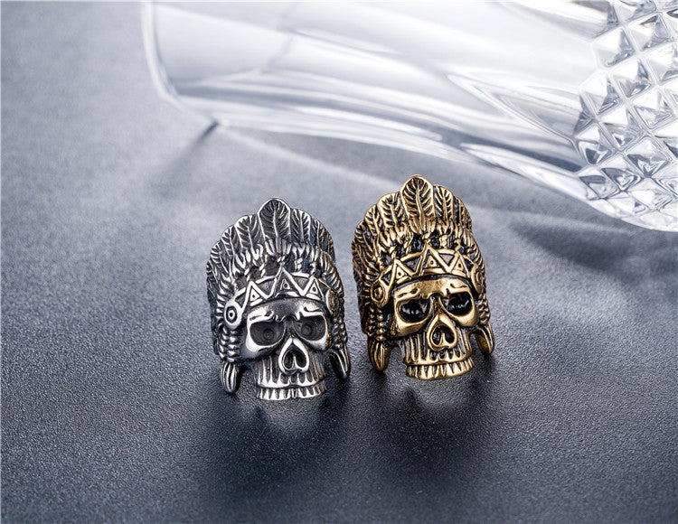 Titanium Steel Chieftain Ring