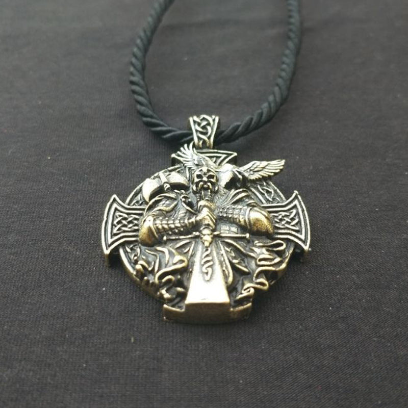 Viking Odin Tong Helena Necklace - Norse Legacy Men's Pendant