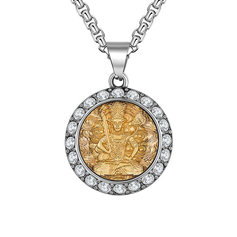 Zircon Necklace - Statement Buddha Zodiac Pendant For Patron Saints And Zodiac Charm By Planderful