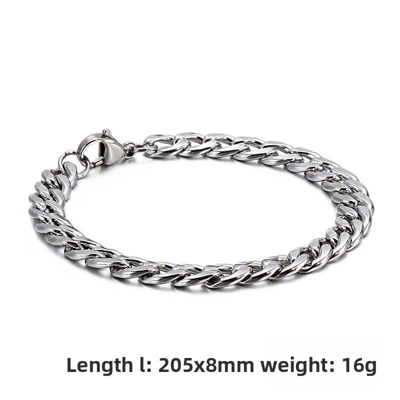 Street Hip-Hop Version Of Stainless Steel Bracelet – Titanium Steel Unisex Bracelet