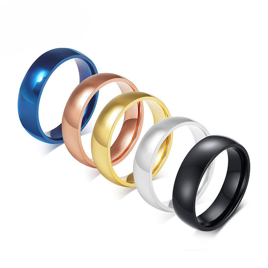 Titanium Steel Plain Ring Simple Personality Men's Ring