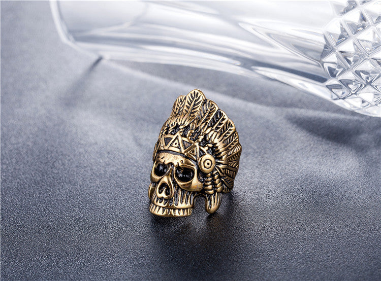 Titanium Steel Chieftain Ring