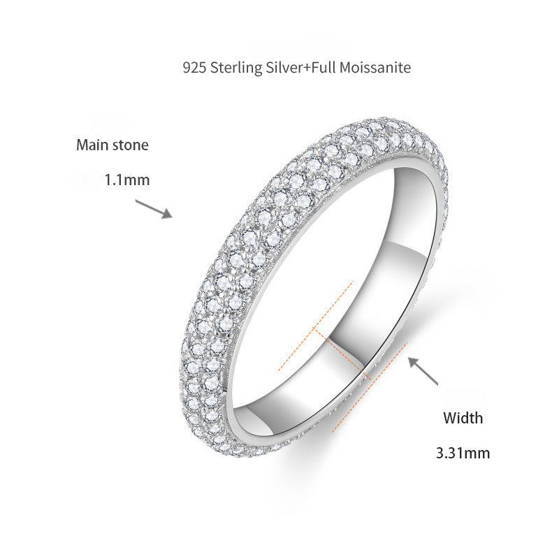 Cross-Border Independent Station Hot Sale Couple S925 Silver Ring