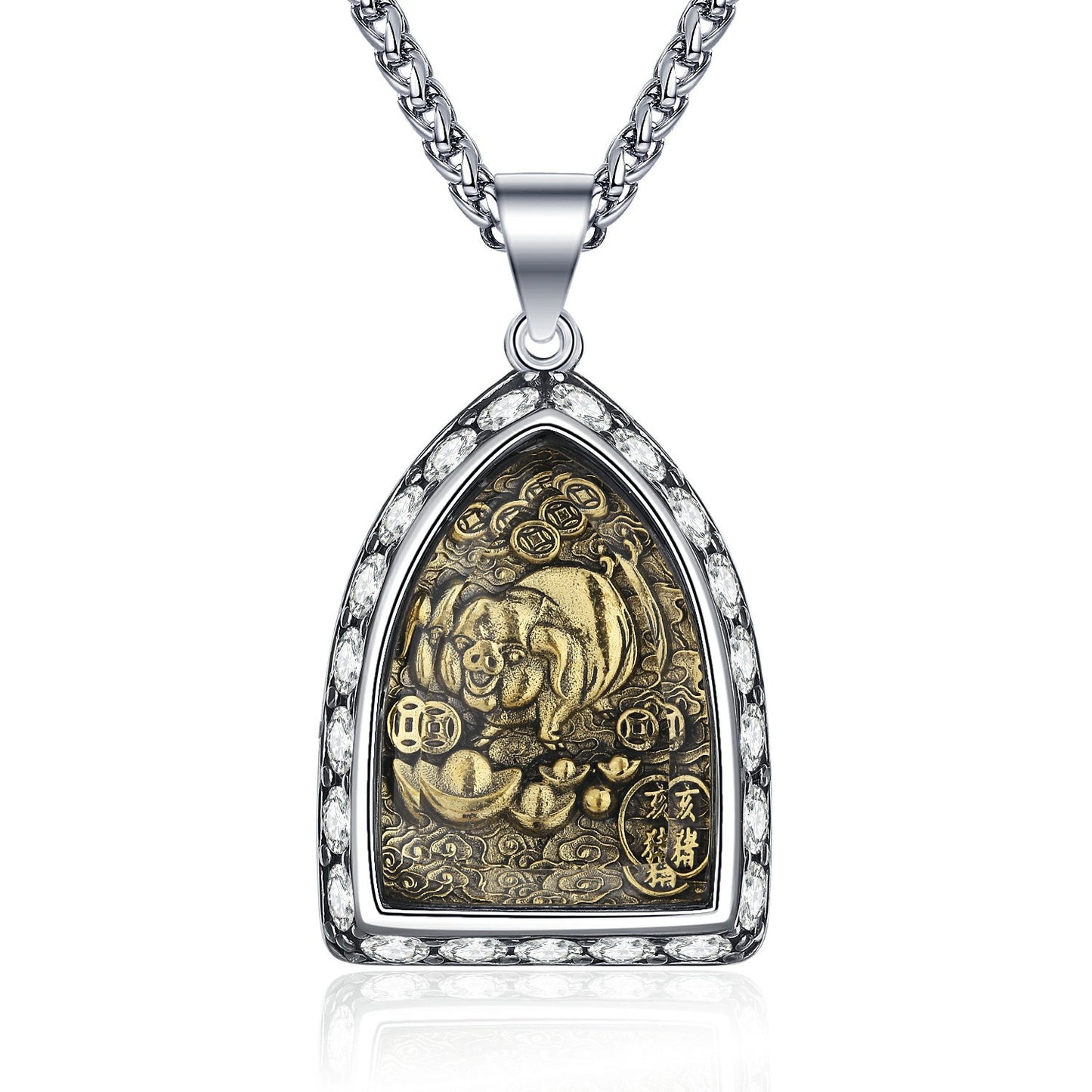 Steel Necklace – Luxury Zodiac Amulet Pendant