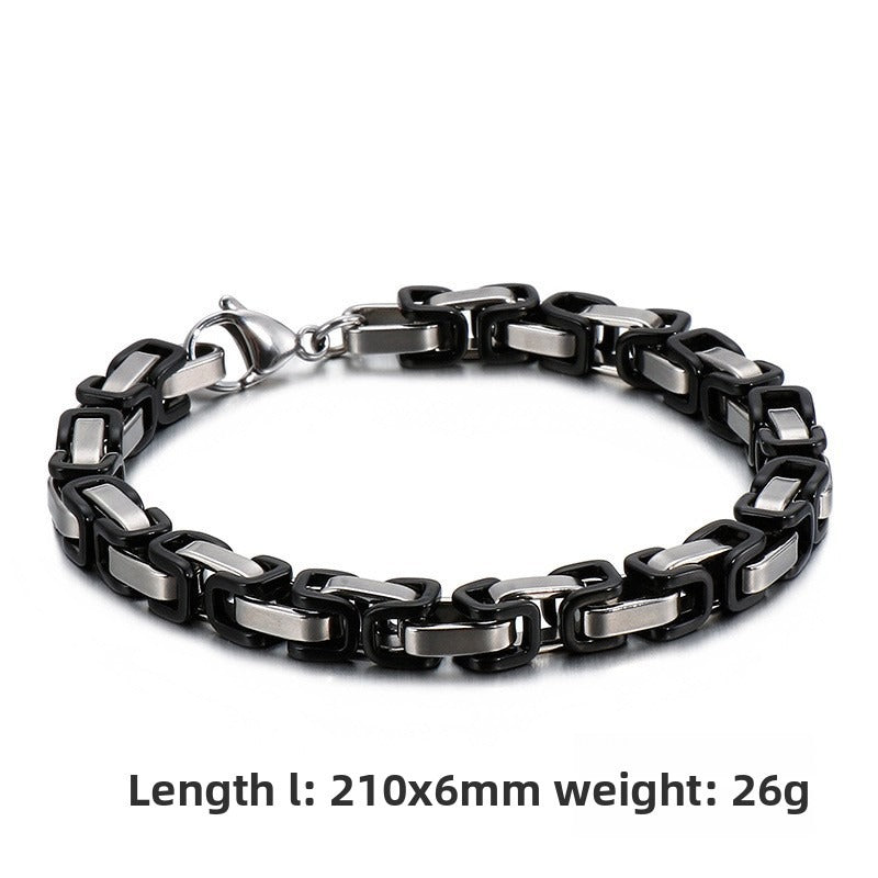 Men's Titanium Steel Handmade Emperor Chain – Stainless Steel Return Bracelet