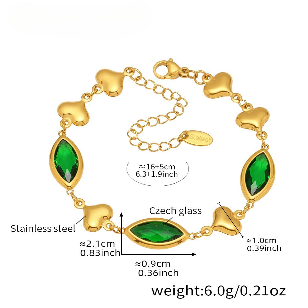 Planderful Czech Glass Love Splicing Bracelet For Her