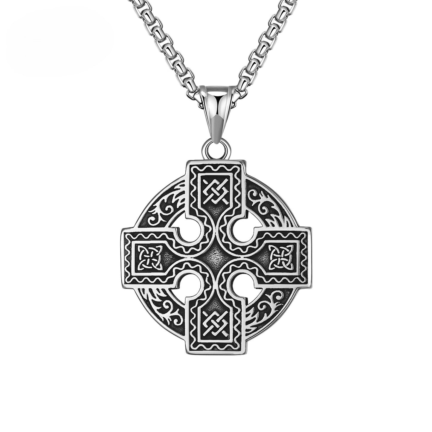 Titanium Steel Necklace - Vintage Nordic Viking Cross Celtic