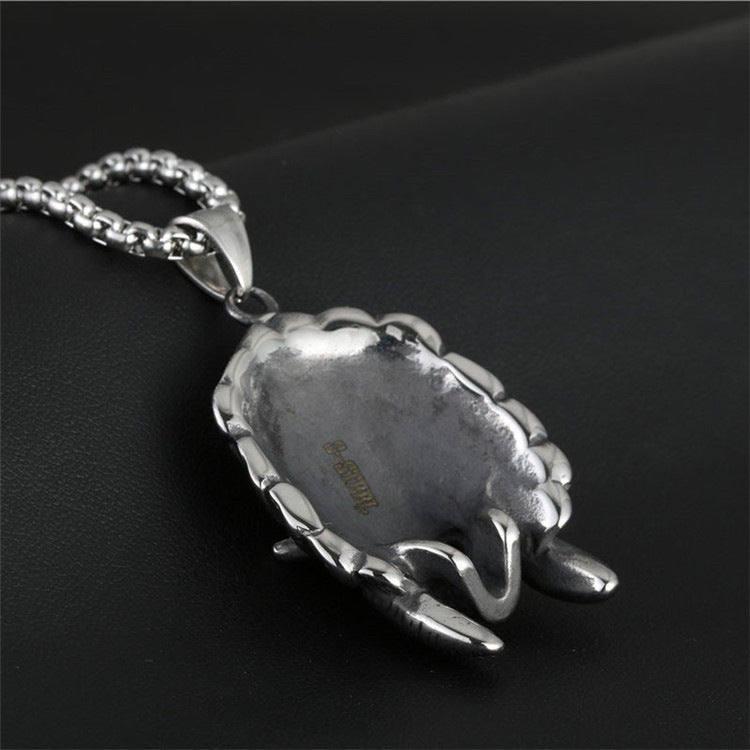Retro Titanium Steel Indian Pendant Necklace for Men - Trendy Exaggerated Sports Accessories
